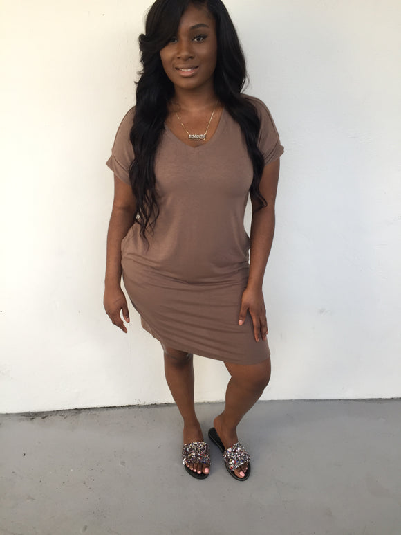 Mocha T-Shirt Dress