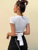 Criss cross crop top